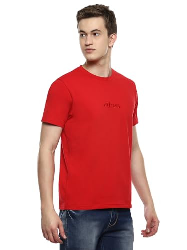 Image of hummel Fringe Men's Regular Fit Crew Neck Embroidered Casual T-Shirt