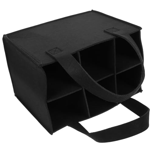 Cabilock Reusable Wine Storage Bag Portable Practical Wine Bottle Carrier for Home Organization Insulated Capacity Sleek Felt for Parties Travel and