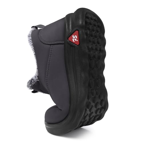 Image of SHIBEVER Winter Boots for Women Warm: Comfortable Slip on Ankle Snow Boots