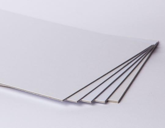 5 Stck Zuschnitte stabile 3mm Doppel Wellpappe mit beidseitig weissem Deckblatt 60x90 cm