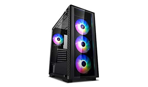 37 Migliori Case Pc : classifica dei più venduti online DeepCool Matrexx 50 Black Case ATX USB 3.0 PC Gaming 0.6MM SPCC Con 4 Ventole 120mm RGB Rainbow Addressable 5V ADD Pannello Frontale e Laterale in Vetro Temperato (AxPxL 479x442x210 mm)