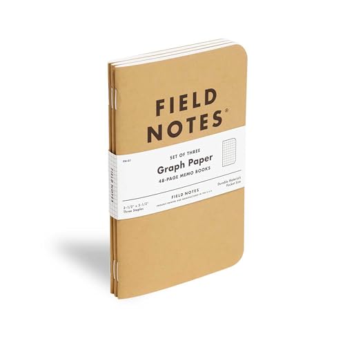 Image of Field Notes: Original Kraft 3-Pack - Graph Paper Memo Books - Grid Paper 48 Page Pocket Notebooks - 3.5 inch x 5.5 inch