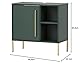 Schildmeyer Kent Waschbeckenunterschrank 151133, waldgrün/Gold, 65,3 x 33,1 x 63,3 cm