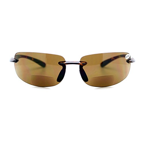 PASTL Bifocal Magnification Lens Sunglasses Rimless Rectangular Fashion UV 4002