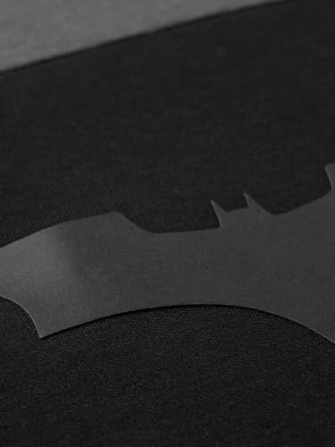 Image of The Souled Store Batman: Dark Knight Men and Boys Short Sleeves Round Neck Black Graphic Printed Drop Shoulder Casual Streetwear Cotton Super Oversized T-Shirt