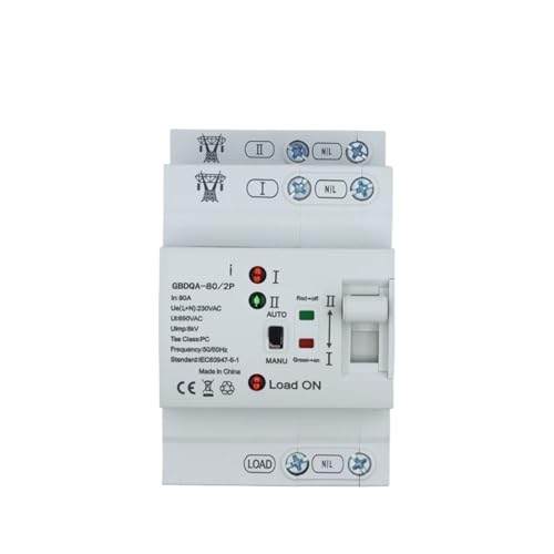 Commutateur de transfert automatique double alimentation 4P 63A pour secours électrique domestique