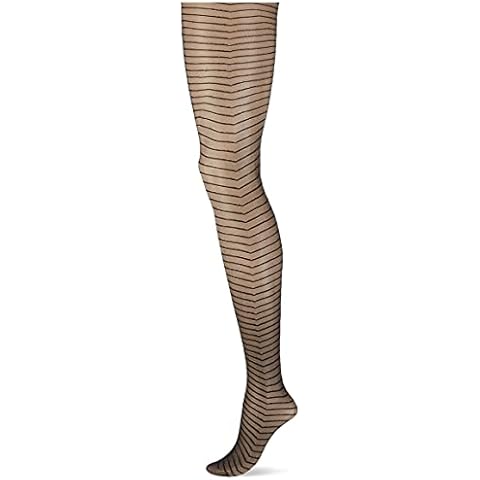 Hudson Women's LINE Fine Striped Pantyhose Cover