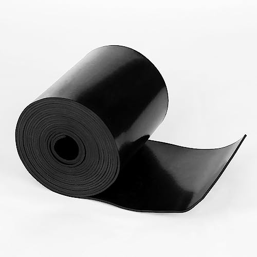 Image of WochiTV Solid Rubber Strips Rolls, 4 inch Wide x 1 /16 inch Thick x 120 inch Long Neoprene Rubber Sheets Perfect for DIY Gasket Material, Sealing, Liner, Shield, Padding, Mat