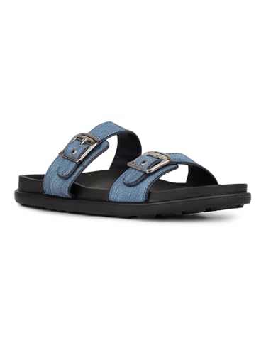 Image of Inc.5 womens Womens Blue Casual Solid Open Toe Flat Slip-on Sandals Sandal