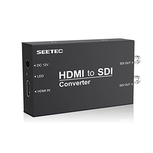 Conversor HDMI para SDI, micro conversor um HDMI em duas saídas SDI+adaptador de alimentação+placa de bateria F970