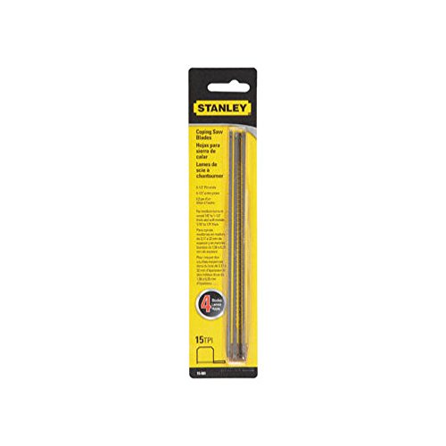 STANLEY 15-061 15 Tpi Coping Saw Blade, 4 Pack(Pack of 4)