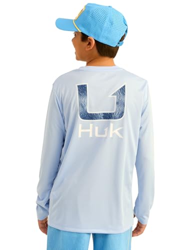 Image of HUK Kids Pursuit Pattern Long Sleeve Shirt, Fishing Shirt for Kids