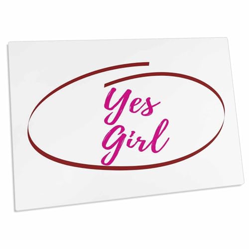 3dRose Simple Text of Yes Girl - Alfombrilla para escritorio miniatura 1