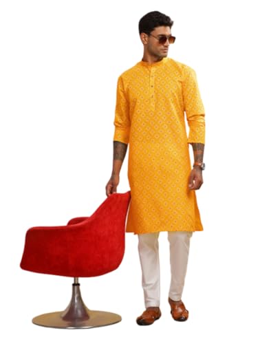 Image of BE ACTIVE Cotton Kurta for Men | Traditional and Classy Design | Indian Kurta | Full Sleeve Kurta