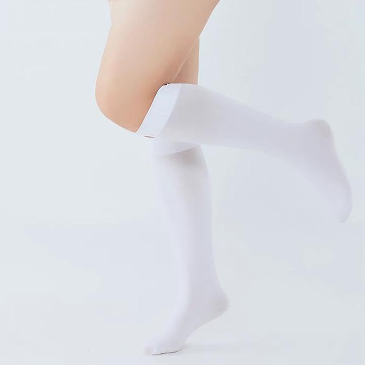 Image of Lady's Sheer Knee High Stockings Daily Pantyhose Hosiery Socks with Energizing Support for Women 15.7 inch