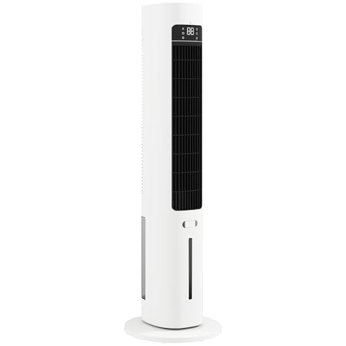 HOMCOM Refroidisseur d'air colonne 3 en 1 refroidisseur humidificateur et ventilateur, oscillation...