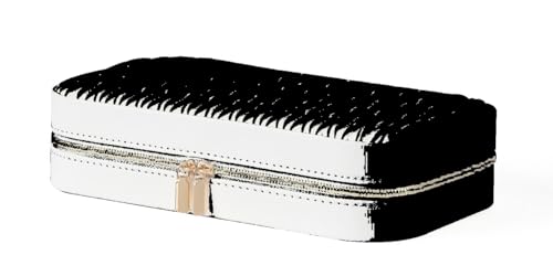 Lolalet 旅行用ジュエリーオーガナイザー ジュエリー収納ケース ポケット付き イヤリング ネックレス ブレスレット リング ジッパー付き収納ポーチ レディース