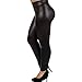 Plus Size Faux Leather Leggings Lightweight High Waisted for Womens Girls (Size 3XL)