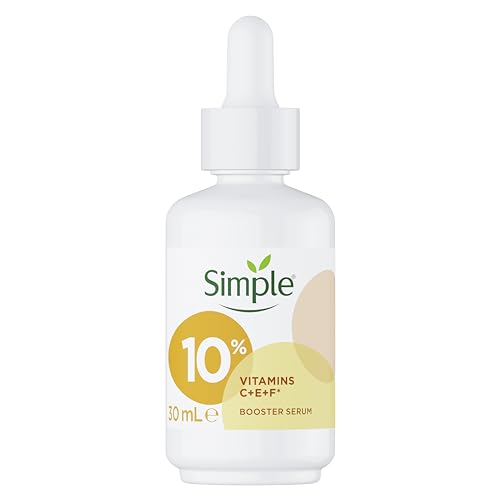 Image of Simple Glow+ 10% Vitamins C + E + F Serum Skin Care for Dry or Dehydrated Skin, Brightening Face Glow Serum for Youthful Glowing Skin, 30 ml