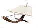 Petra Leisure 14 Ft. Teak Wooden Arc Hammock Stand + Quilted Beige Color, Double Padded Hammock Bed. 2 Person Bed. 450 LB Capacity