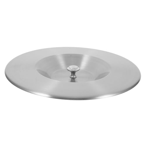 HOOTNEE Countertop Trash Cover Round Grommet Lid for Kitchen Bathroom Easy to Install Odor Sealing Design Versatile for Home Commercial Use Silver