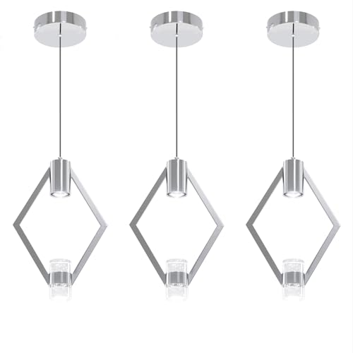 Espird L18-P-3 3Pcs Pendant Lights Kitchen Island - Silver Hanging Light thumb #6