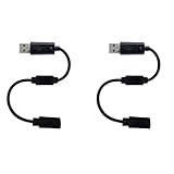 NSGWKZD USB Adapter Breakaway Cable Replacement for Logitech G920, Thrustmaster Ferrari 458 Spider Racing Wheel Xbox 360 Controller, 2-Pack