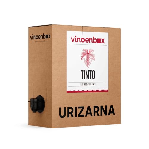 Vinoenbox - Vino tinto cosechero Bag in Box 15 litros Caja de vino tinto con grifo antigoteo, formato ahorro, práctico para consumo diario