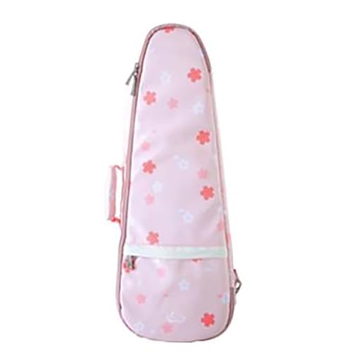 ウクレレケース ウクレレバッグ ウクレレバッグ シンプルなポータブルウクレレバッグ 厚みのあるショルダー(Pink)
