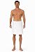Men's Velour Cotton Terry Shower and Bath Towel Wrap (One Size) (White)