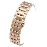 SKPVPOKOYL Cinturino for orologio cinturino in acciaio inossidabile cinturino in metallo 12mm 14mm 16mm 17mm 18mm 19mm 20mm 21mm 22mm 23mm 24mm(Rose gold,14mm)