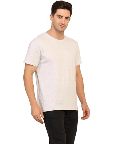 Image of Unisex Round Neck Plain T-Shirt | Combed Bio-Washed Ring Spun Cotton for Men & Women, Short Sleeves