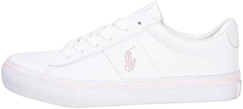 POLO RALPH LAUREN Girl's Sayer (Little Kid) White Tumbled/Light Pink Player Pony -124 13 Little Kid M | Image 2