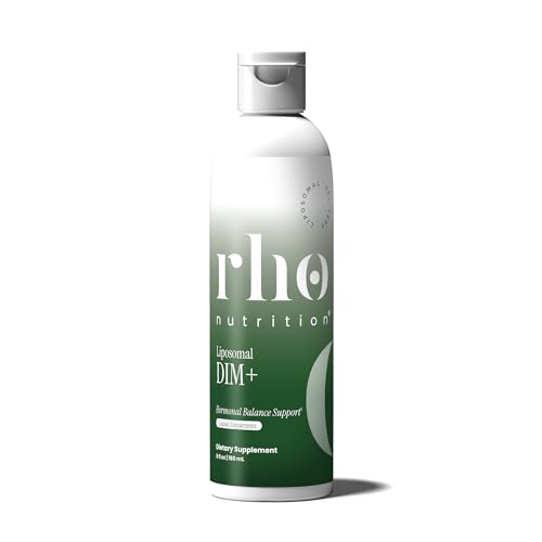 Rho Nutrition Liposomal DIM+ Liquid Supplement Ultra High Absorption Diindolylmethane with Sulforaphane Glucosinolate Supports Estrogen Metabolism Hormone Balance & Detox Pathways Men & Women