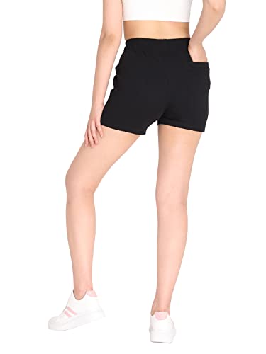 Image of CHKOKKO Women's Regular Cotton Regular Fit Plain Shorts for Women