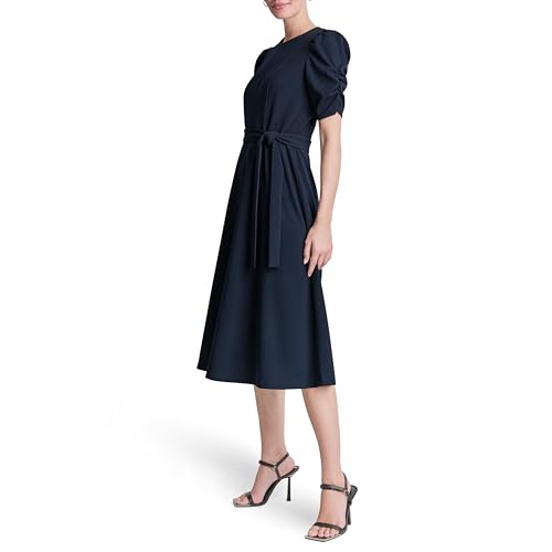 Image of DKNY Women's Jewel Neck Scuba Crepe Dress