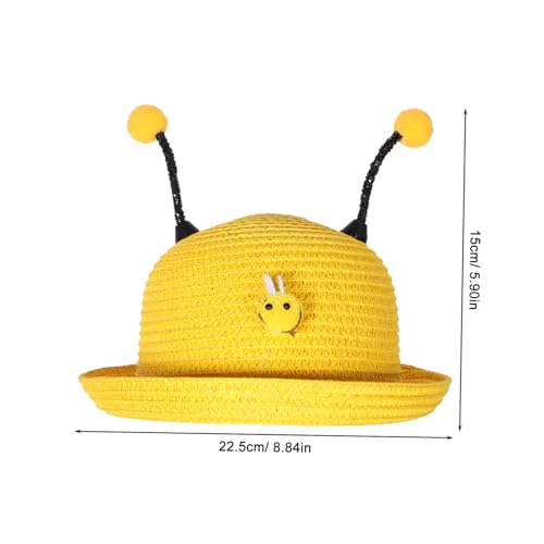 BESPORTBLE Sun Hat for Lightweight Bee Design Beach Cap with UV Protection for Boys Breathable Wide Brim Summer Hat for Outdoor Fun Yellow2