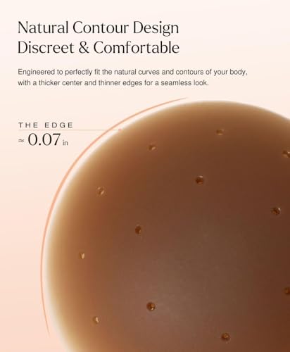 Image of Popilush Nipple Covers for Women Sticky Bra Silicone Adhesive - Breathable Invisible Reusable for Wedding, Backless Dresses
