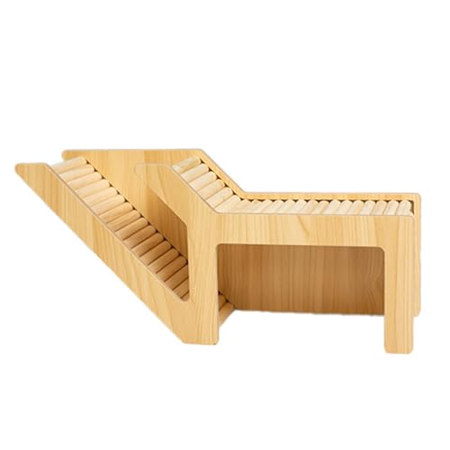 シリアのハムスターとげっ歯類のための天然ウッドハムスター隠れ家のトンネル登山と隠れケージコーナープラットフォームハムスターおもちゃ