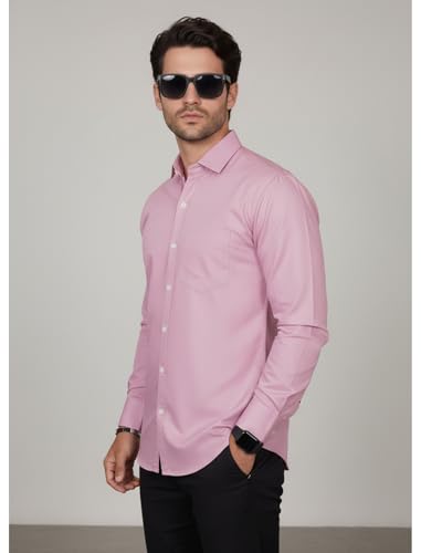 Image of Diverse Men's Solid Formal Shirt | Premium Poly Cotton Full Sleeve Regular Fit Shirt for Men | Stylish Office, Business & Casual