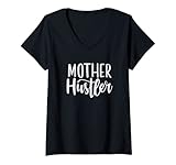 Photo Gallery donna mother hustle saying - mom life sayings maglietta con collo a v Photo Gallery donna mother hustle saying - mom life sayings maglietta con collo a v