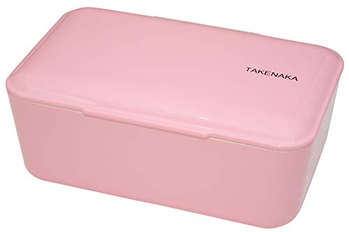TAKENAKA Bento Bite Box from Japan, Made of Recycled Plastic Bottles for Eco, Sustainable Lunch Box from Japan (Candy Pink)