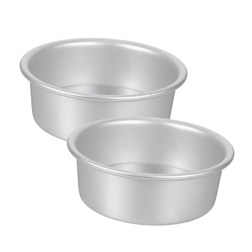 PRETYZOOM 2pcs Nonstick Aluminum Alloy Cake Baking Pans With Removable Bottom Round Molds For Cheesecake Bread And Tart Fit Oven Pots Pressure Cooker 5 Inch