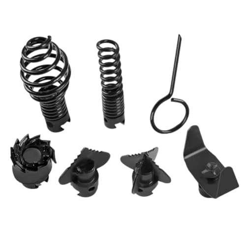 Qusedwey Juego de 7 Cabezales Cortadores Combinados para Desatascar Desagües, Accesorio de Taladro, Herramienta de Limpieza de Desagües con Barrena de Serpiente para Desagües