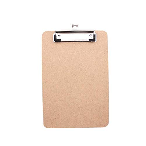 Zwischenablage für Bürobedarf 6pcs verdickte Holz Clip-Board Kunststoff A4 Ablagen for Protokoll-Papier-Dateien Halten Haltbarer Clip mit niedrigem Profil