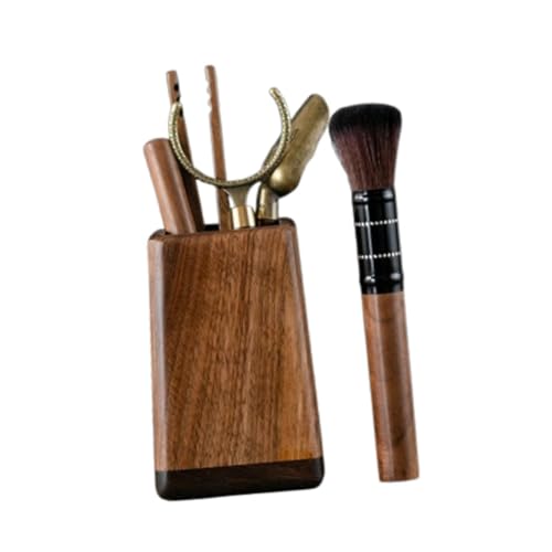 Folpus Juego de té de Kung Fu Juego de vajilla Accesorios de té de Kung Fu de té Minimalista de Madera Soporte de Juego de té de Escritorio para, Marrón Y Negro Folpus Juego de té de Kung Fu Juego de vajilla Accesorios de té de Kung Fu de té Minimalista de Madera Soporte de Juego de té de Escritorio para, Marrón Y Negro