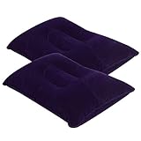 Almohada de Campamento Inflable Autofle la Almohada ergonómica de Picnic para Viajar a la Oficina 2 Piezas, Almohada Inflable