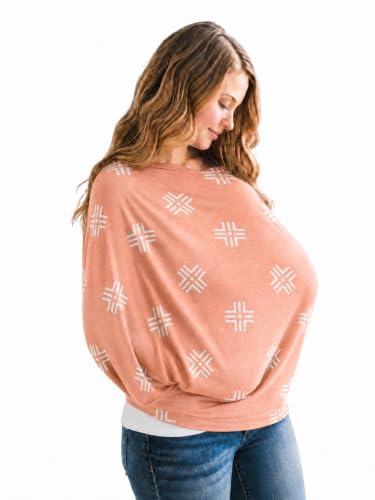 Copper Pearl Nursing Cover for Breastfeeding – Multi-Use Baby Car Seat Canopy, Stroller Shade &amp; Breast Feeding Wrap for Women, Stretchy Breathable Carseat Shawl for Boy or Girl, Mesa