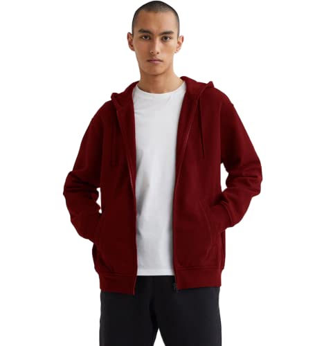 Image of Koverify Plain Chain CottenBlend Zipper Hoodie /Hooded Jacket /Unisex Jacket for Men and Women
