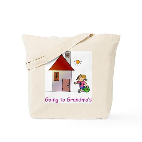 CafePress Going To Grandma's Tote Bag Reusable Natural Beige Canvas Shopping Bag